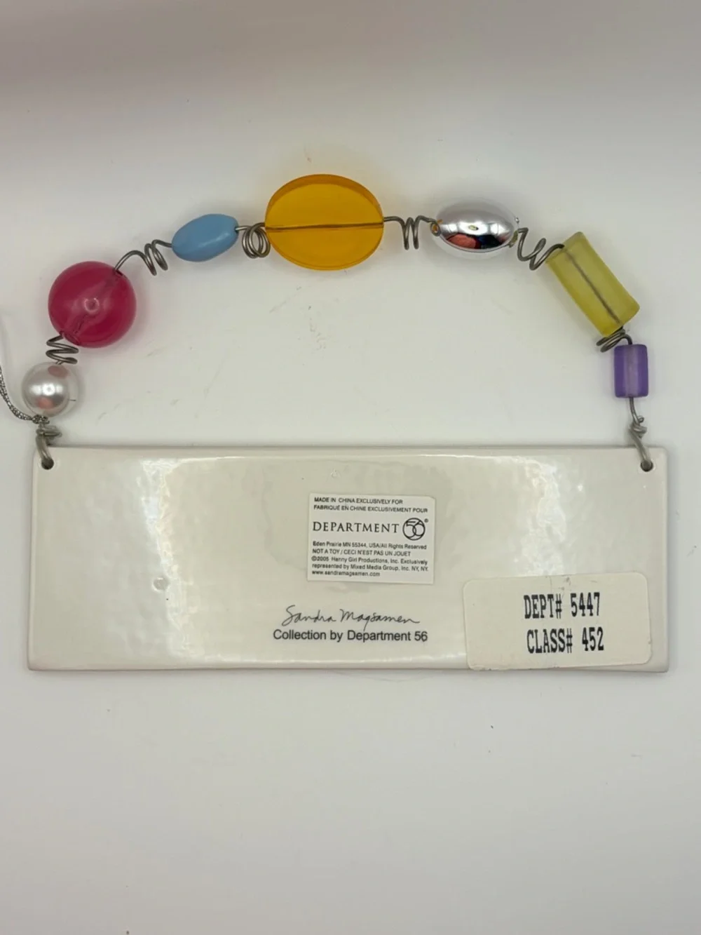 VTG Sandra Magsamen Dept 56 Hanging Love is Patient Plaque 1 Corinthians 13 Boho